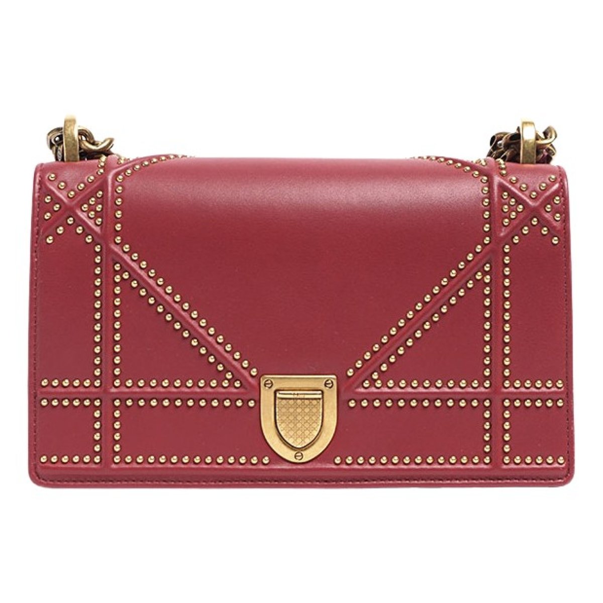 Diorama leather handbag