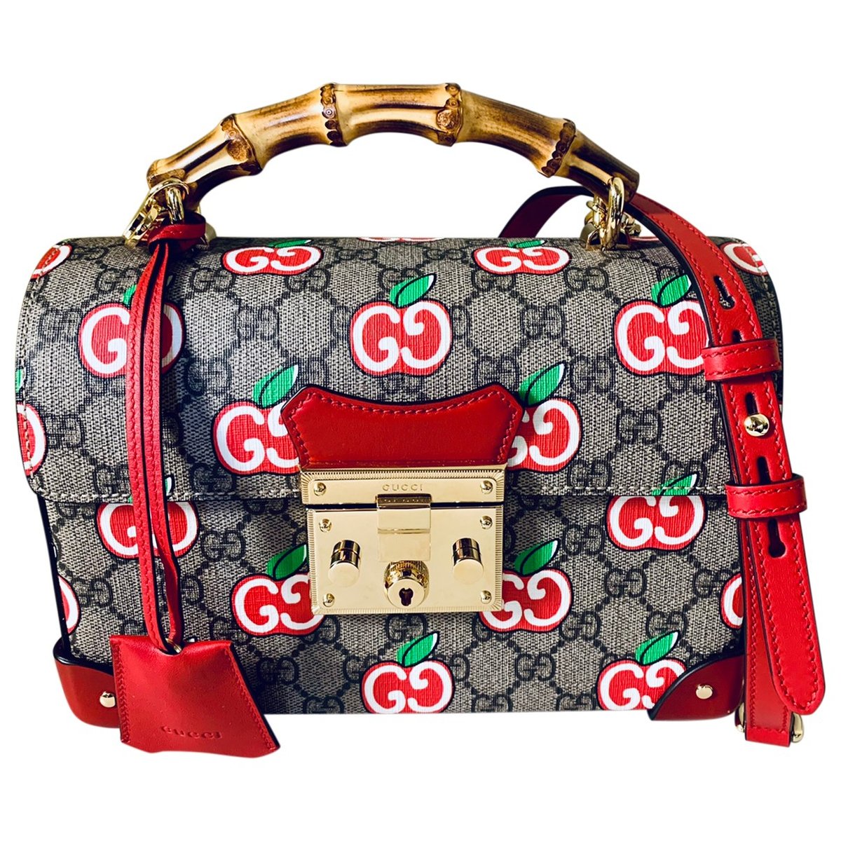 Padlock leather crossbody bag