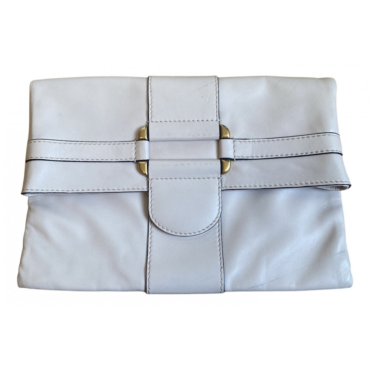 Leather clutch bag