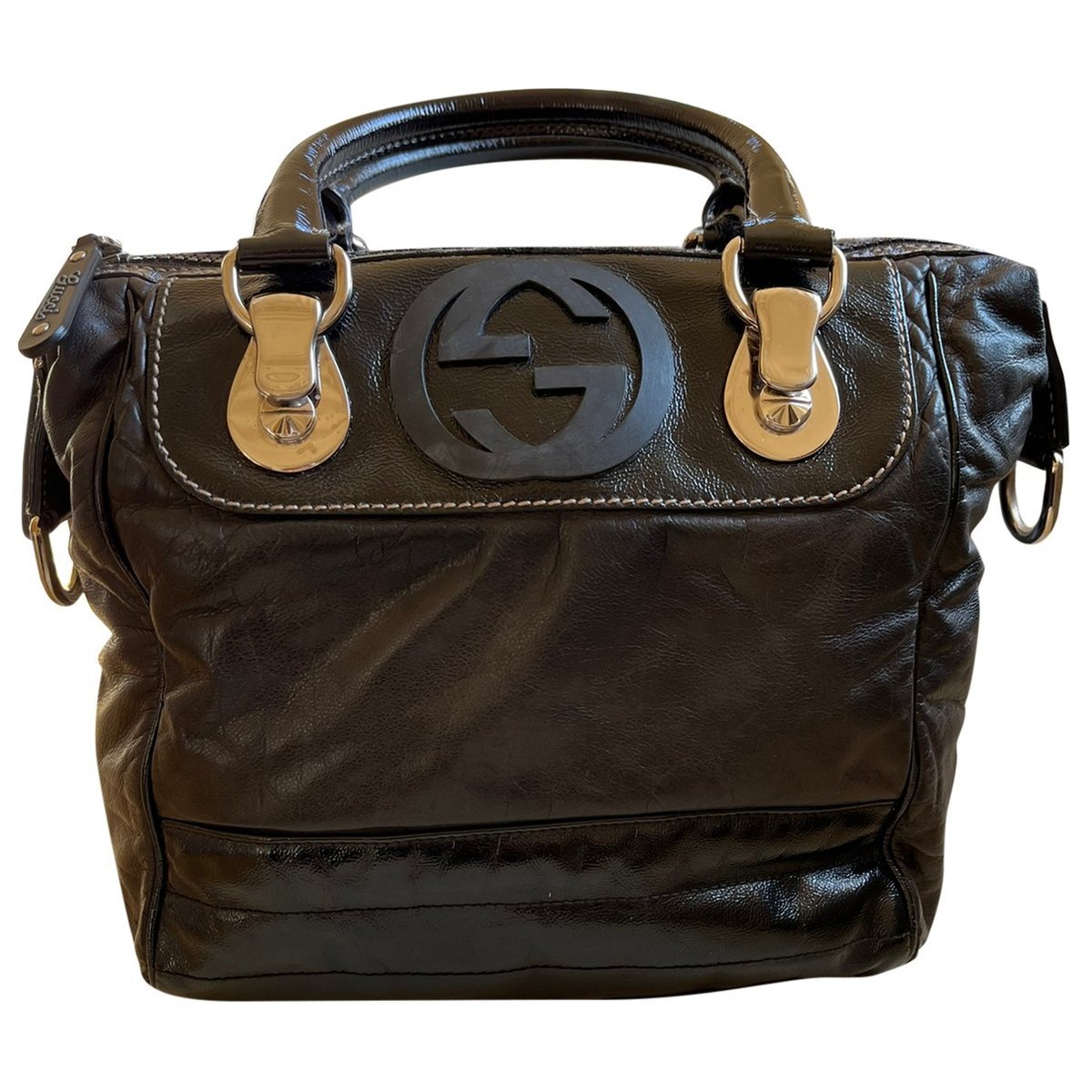 Boston leather handbag
