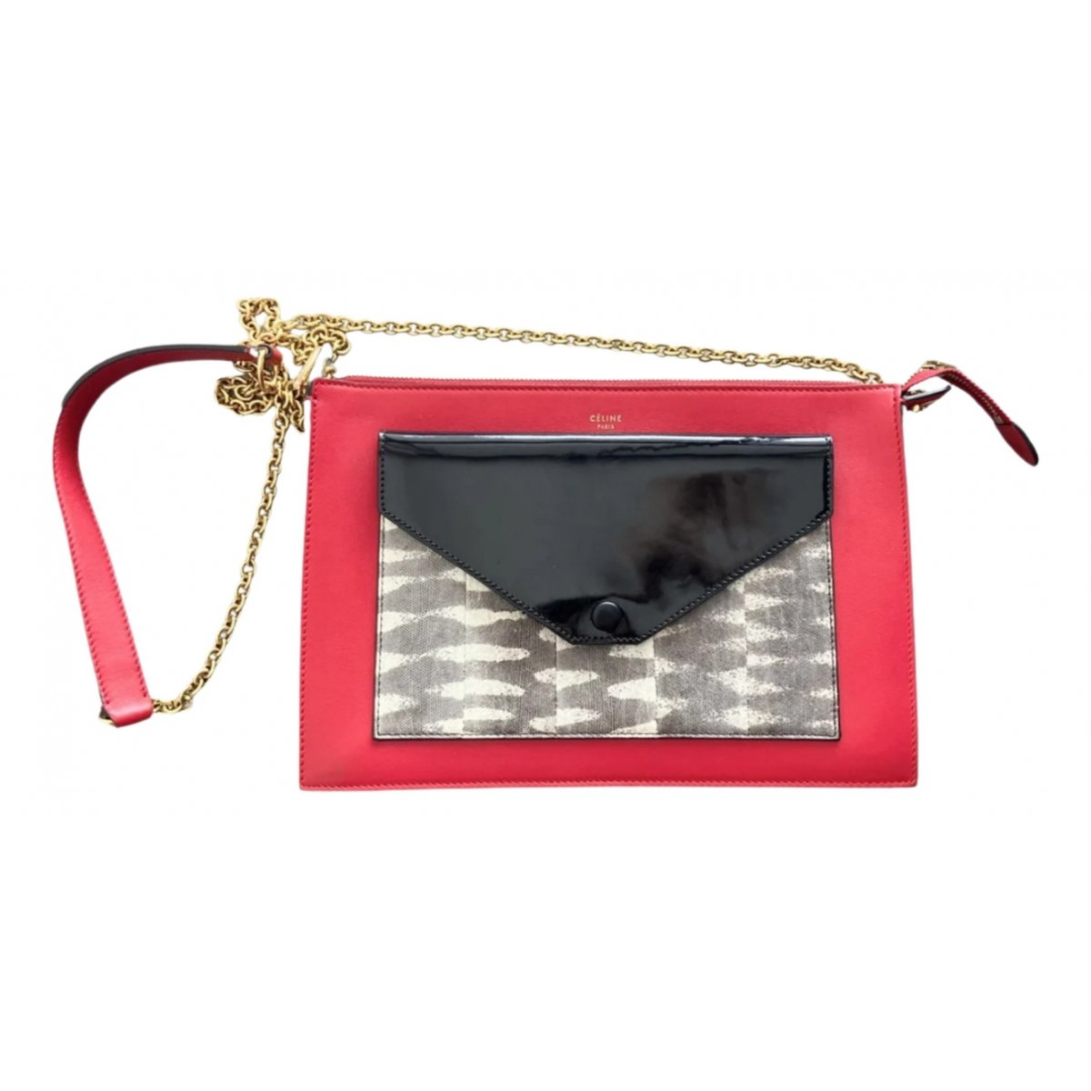 Pocket leather handbag