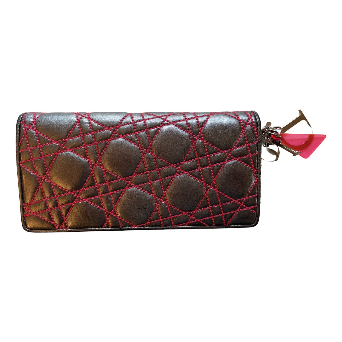 Lady Dior leather clutch bag