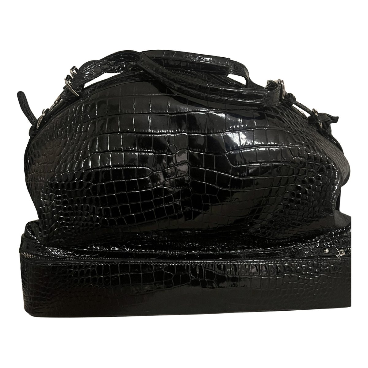 Lucia patent leather handbag