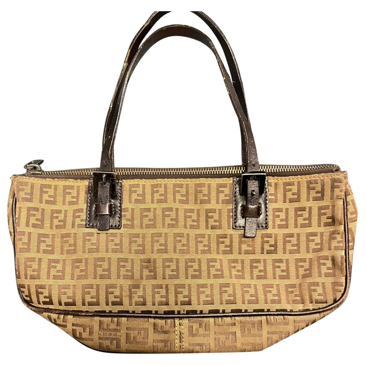 Pocket leather handbag