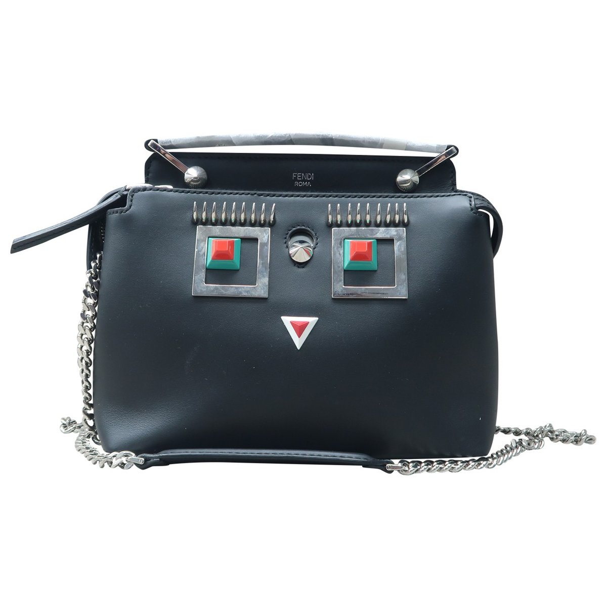 Dot Com leather satchel
