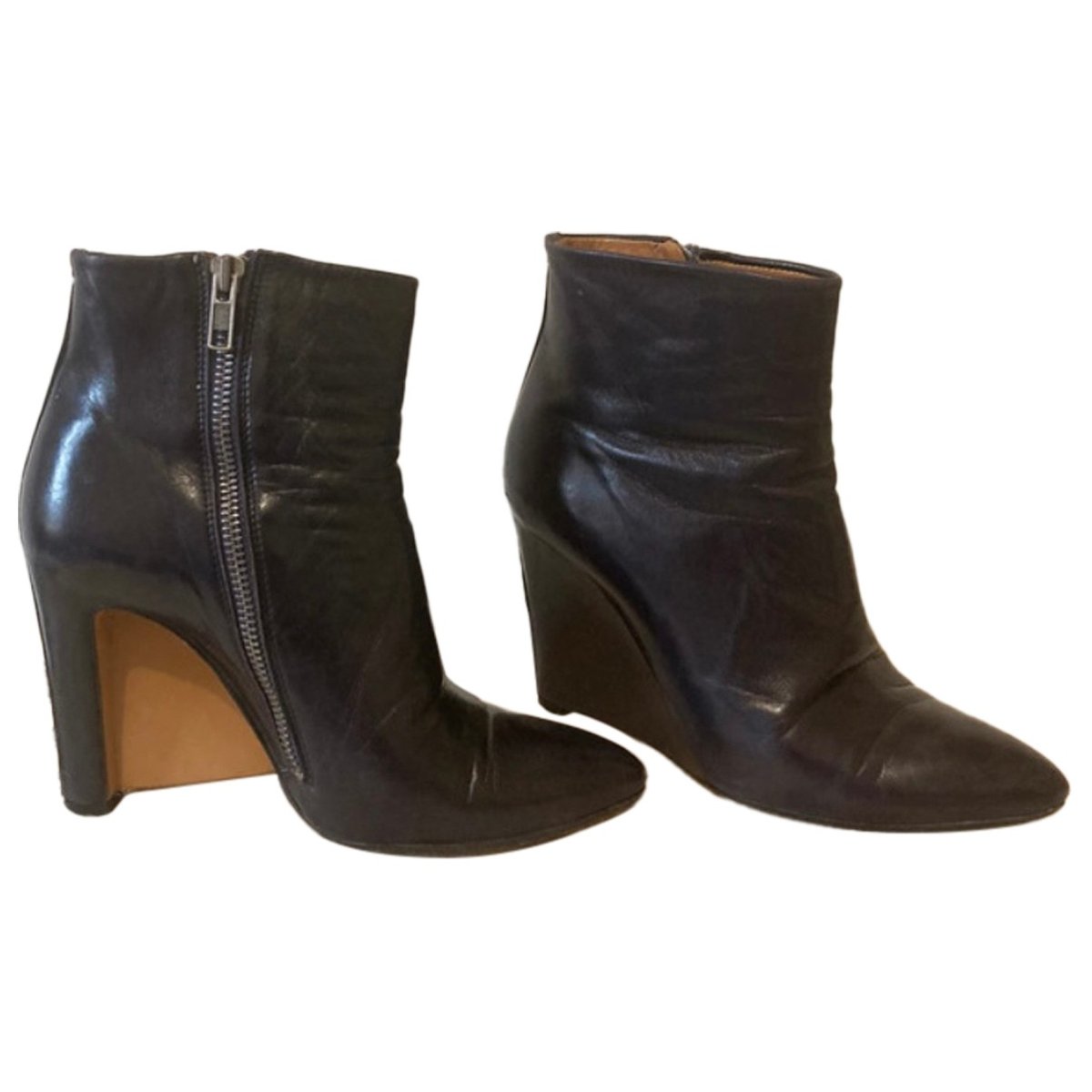 Tabi leather ankle boots