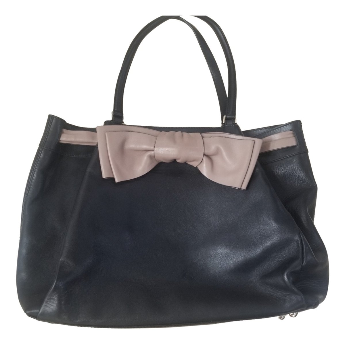 Demilune leather handbag