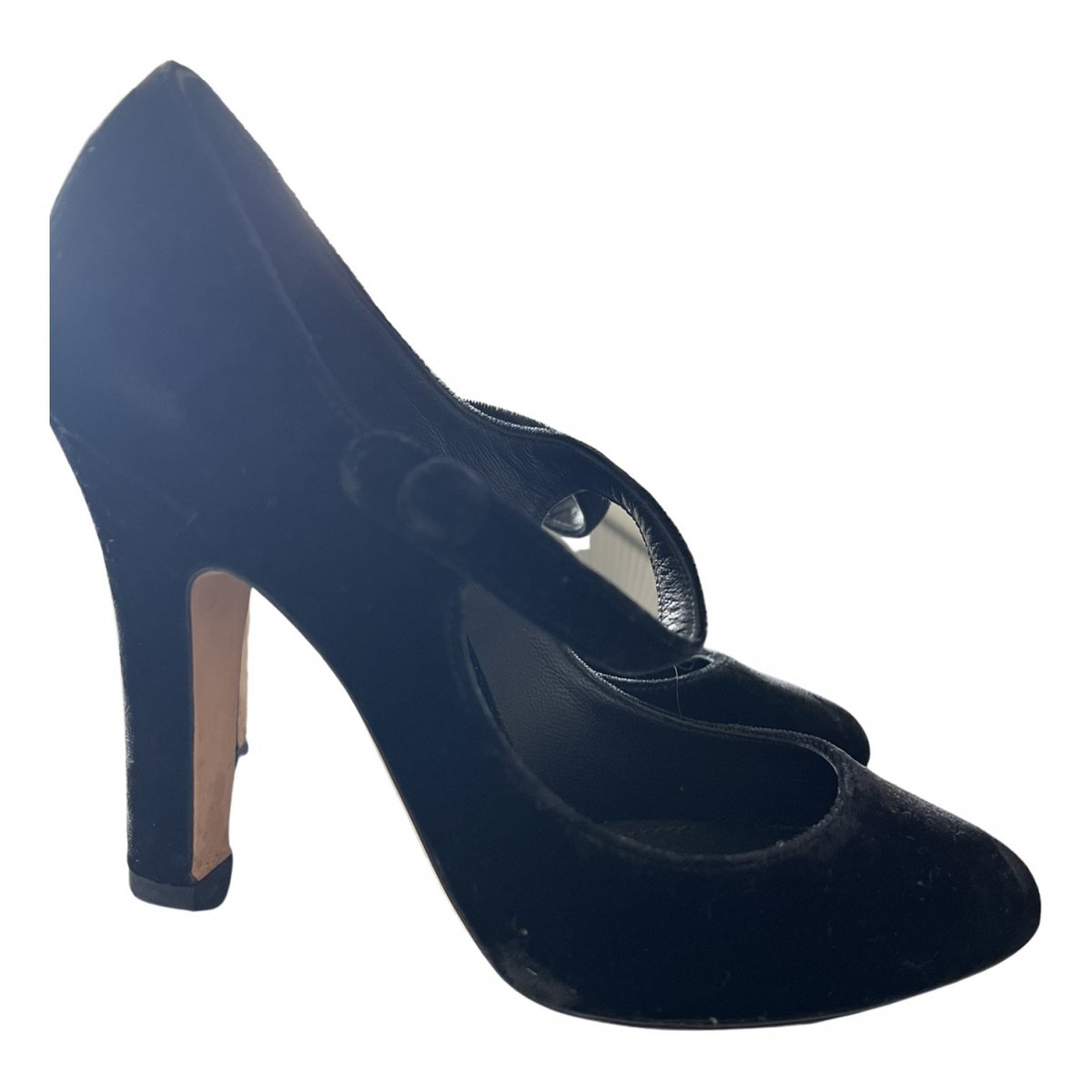 Mary Jane velvet heels