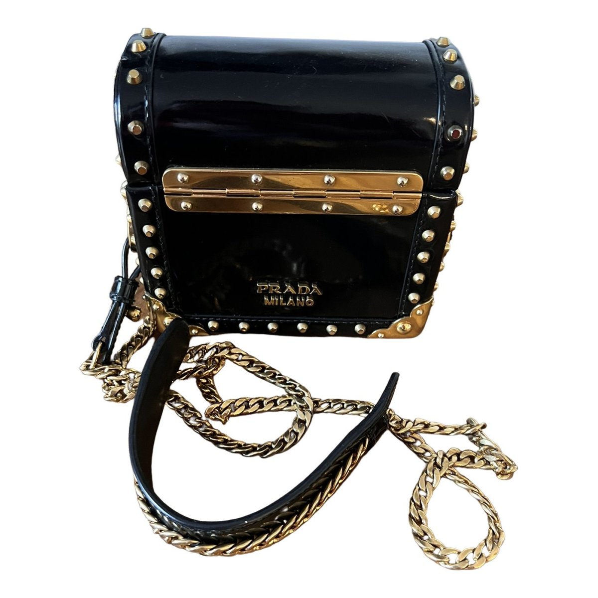 Cahier patent leather handbag
