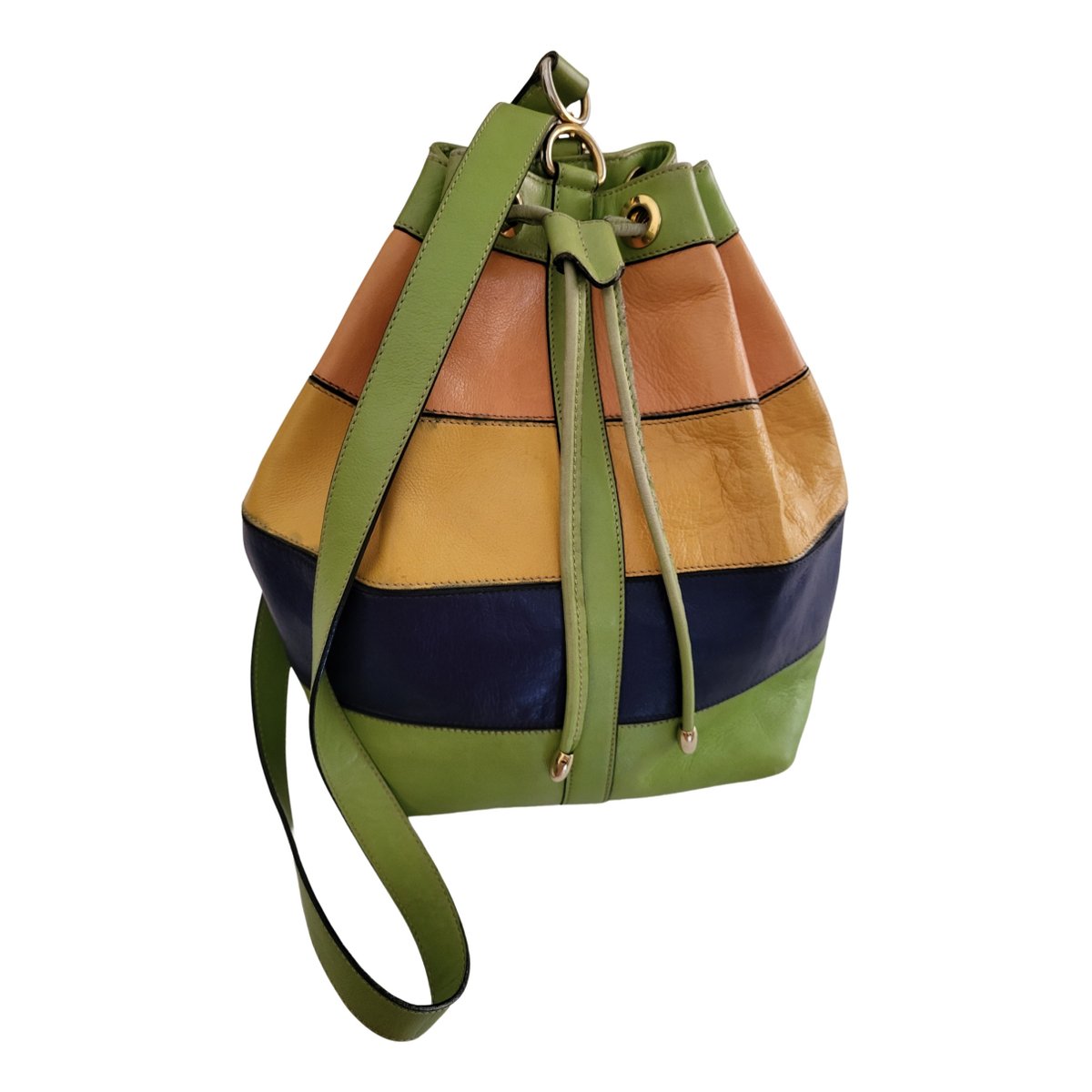 Clasp Bucket leather crossbody bag