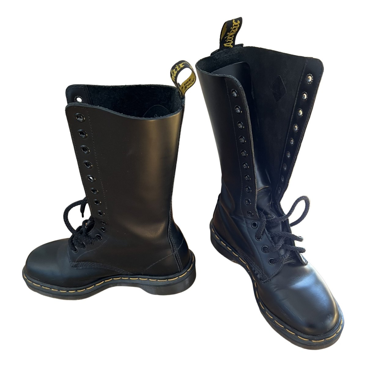 1914 (14 eye) leather biker boots