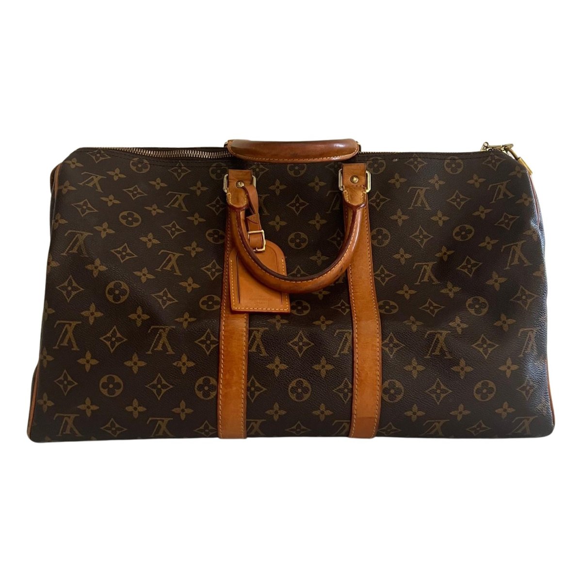Keepall leather travel bag