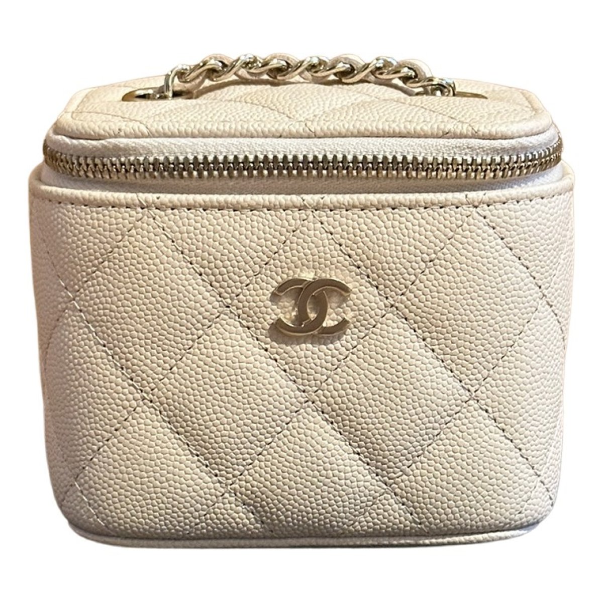 Vanity leather handbag