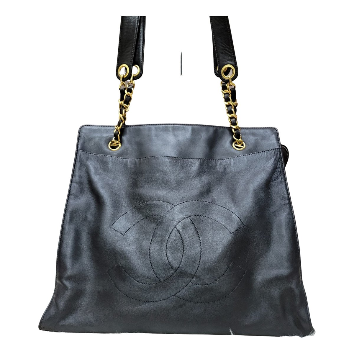 Vintage CC Chain leather tote