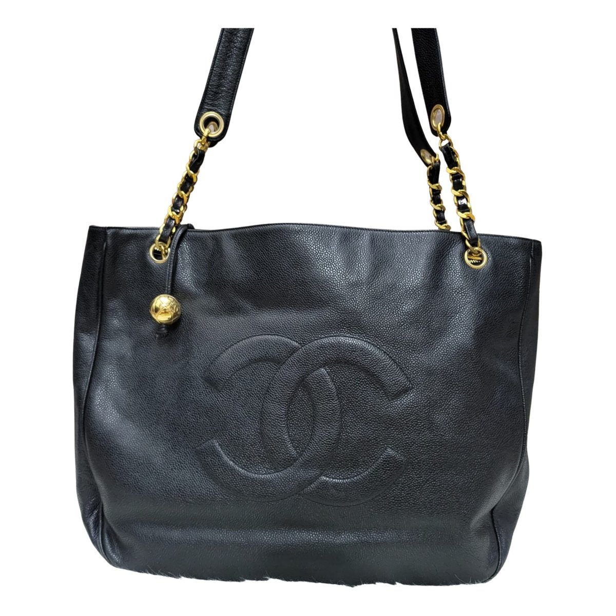 Vintage CC Chain leather tote