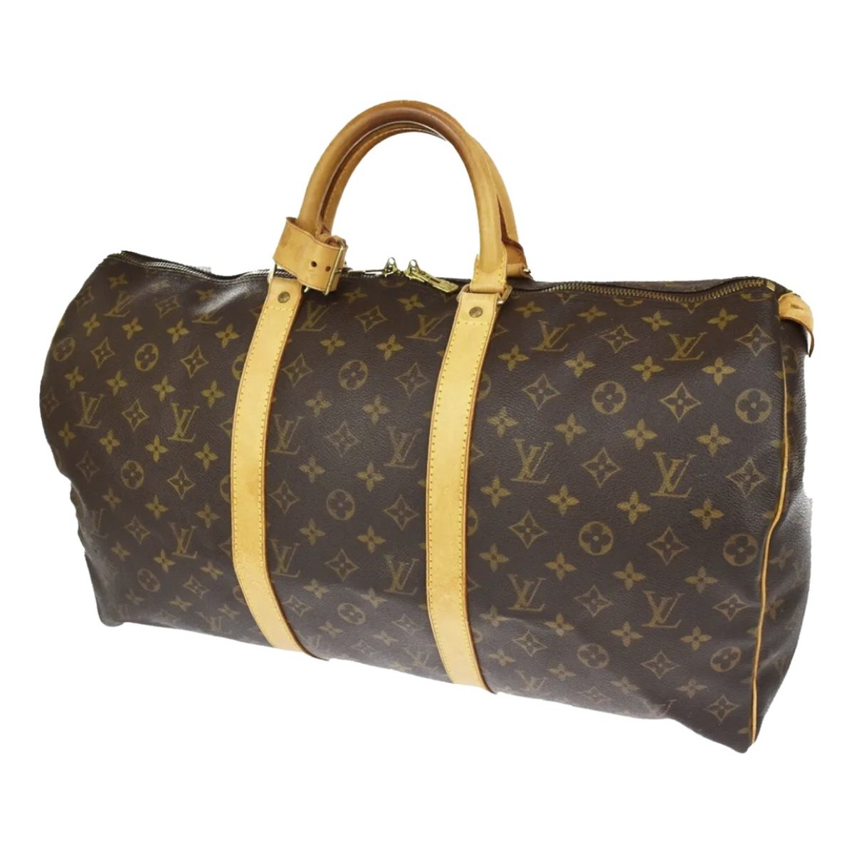 Keepall leather travel bag