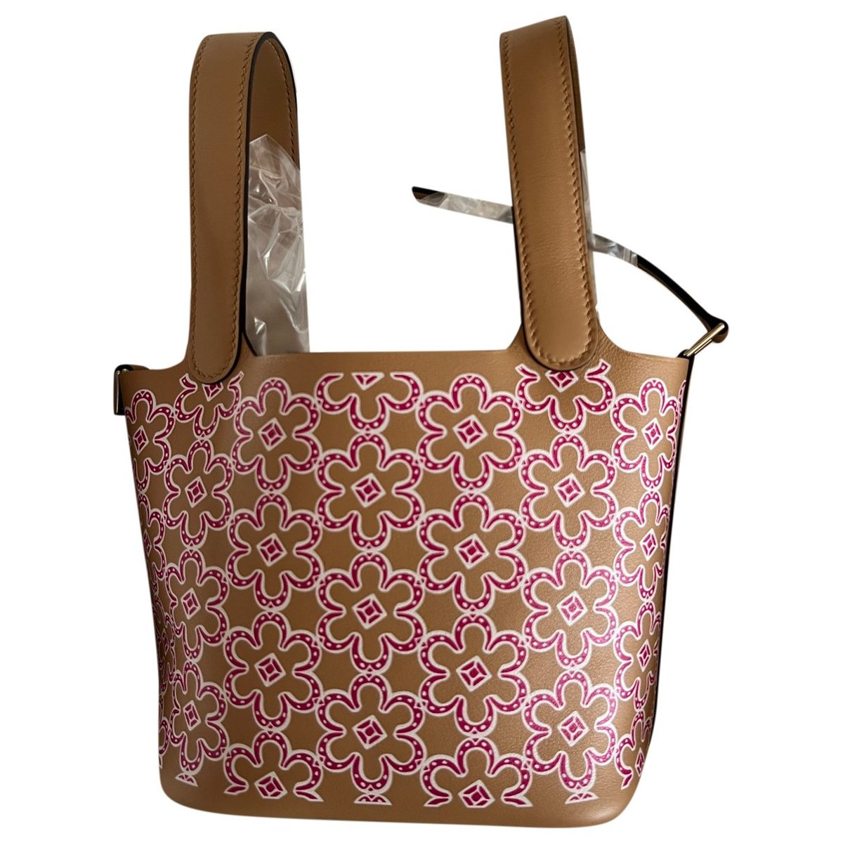 Picotin leather tote