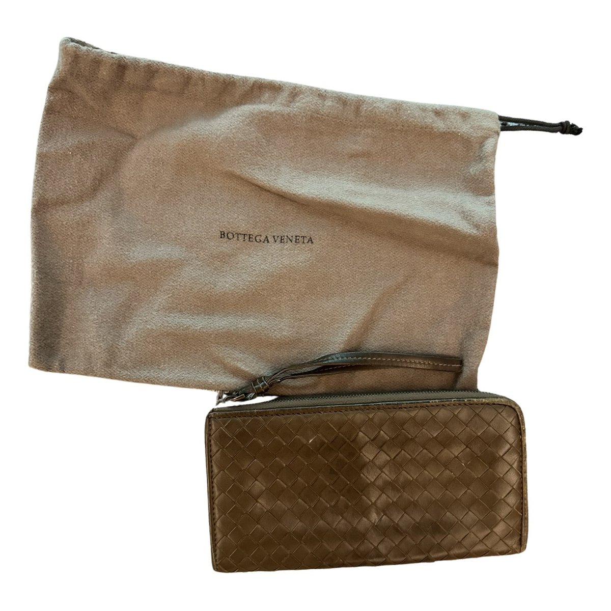 Intrecciato leather wallet
