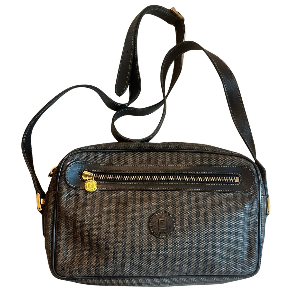 Double F cloth crossbody bag
