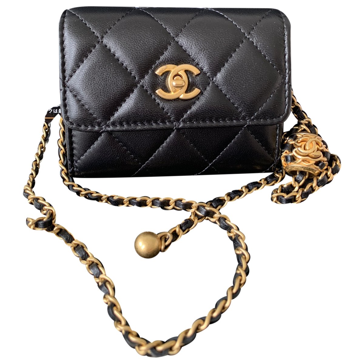 Trendy CC leather crossbody bag