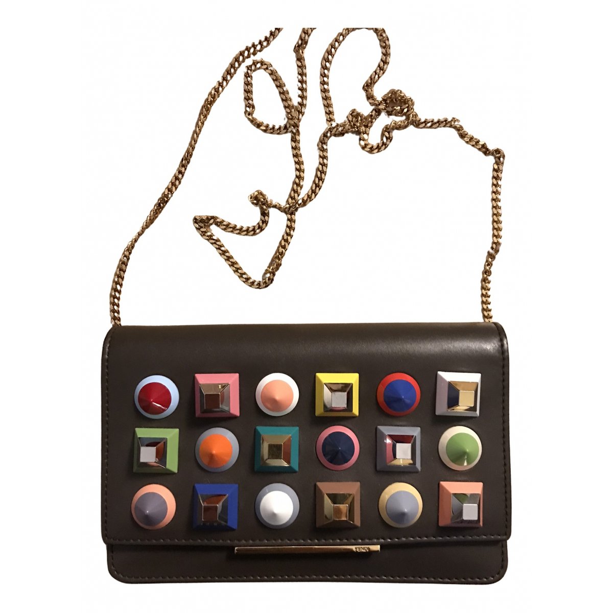 Wallet On Chain leather crossbody bag