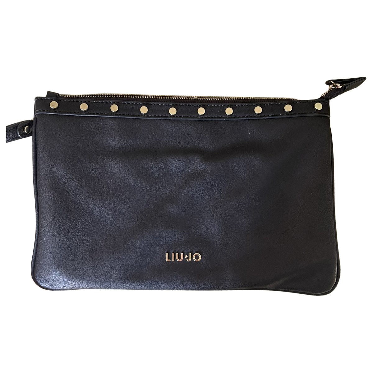 Leather clutch bag