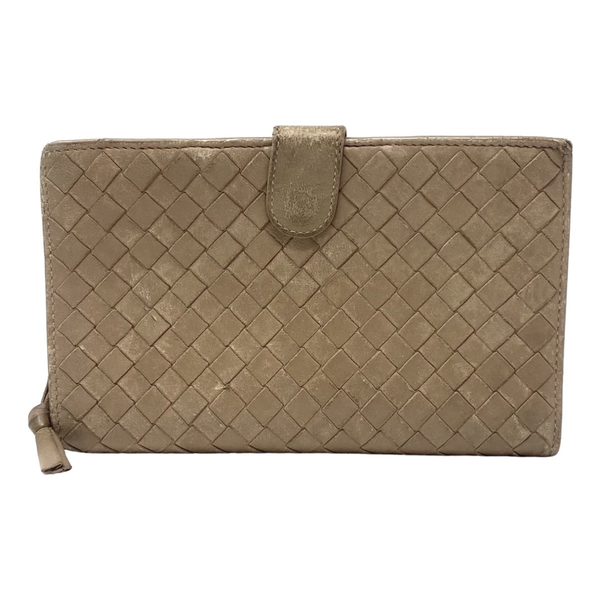 Intrecciato leather wallet