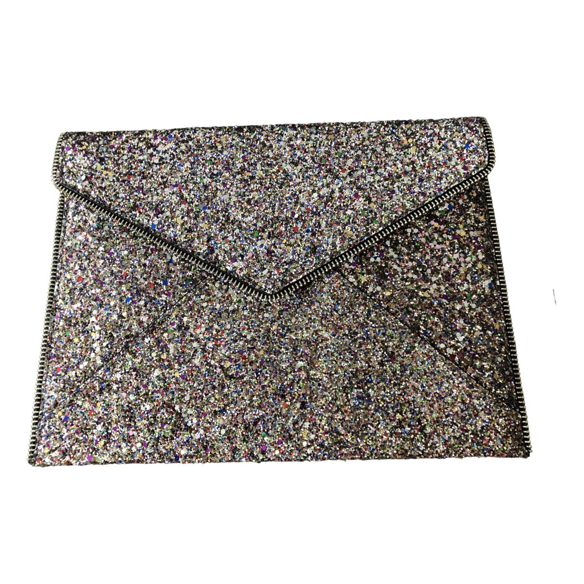 Glitter clutch bag
