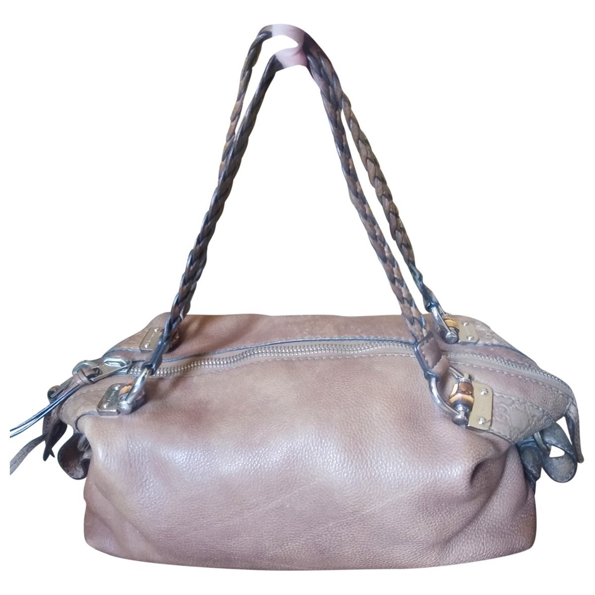 Bamboo leather handbag