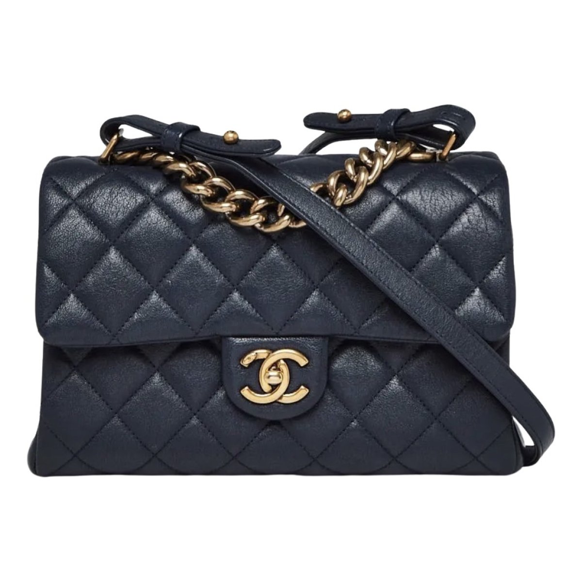Trapezio leather handbag