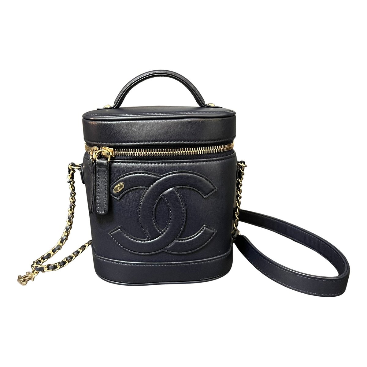 Vanity leather handbag