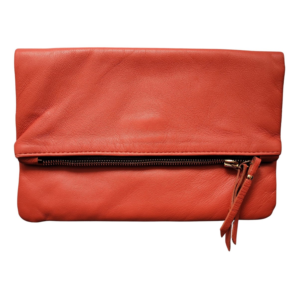 Leather clutch bag