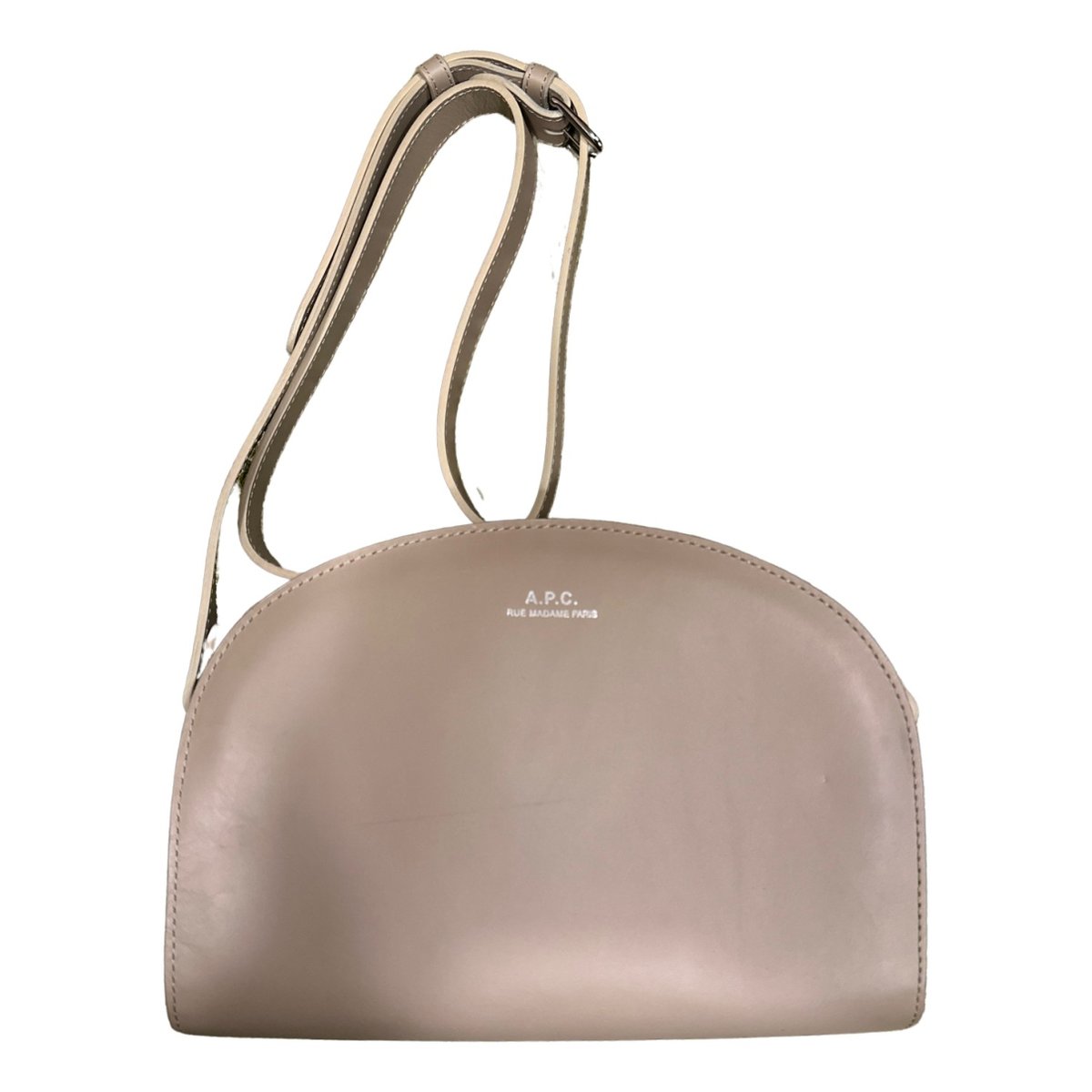 Demi-lune leather handbag