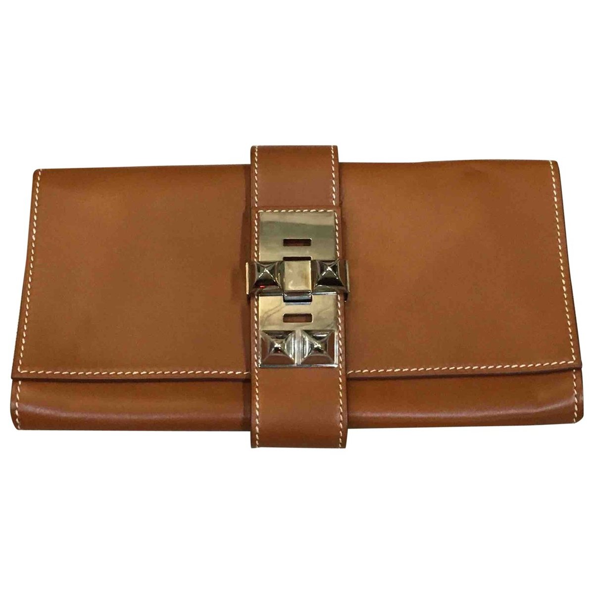 Médor leather clutch bag