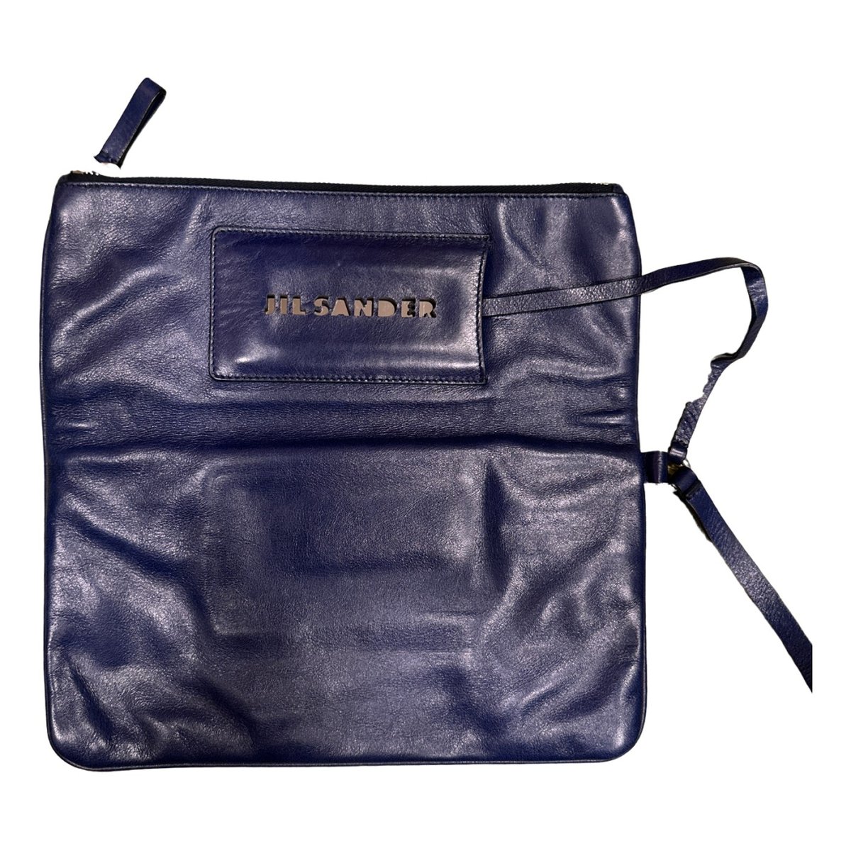 Leather clutch bag