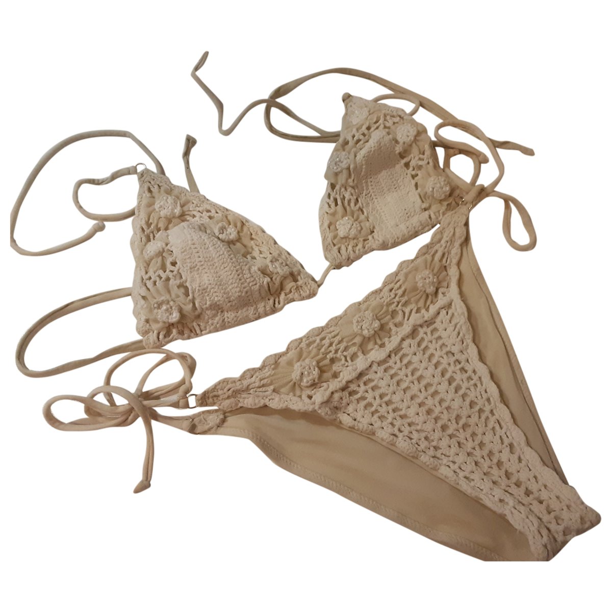 Crochet two-piece swimsuit