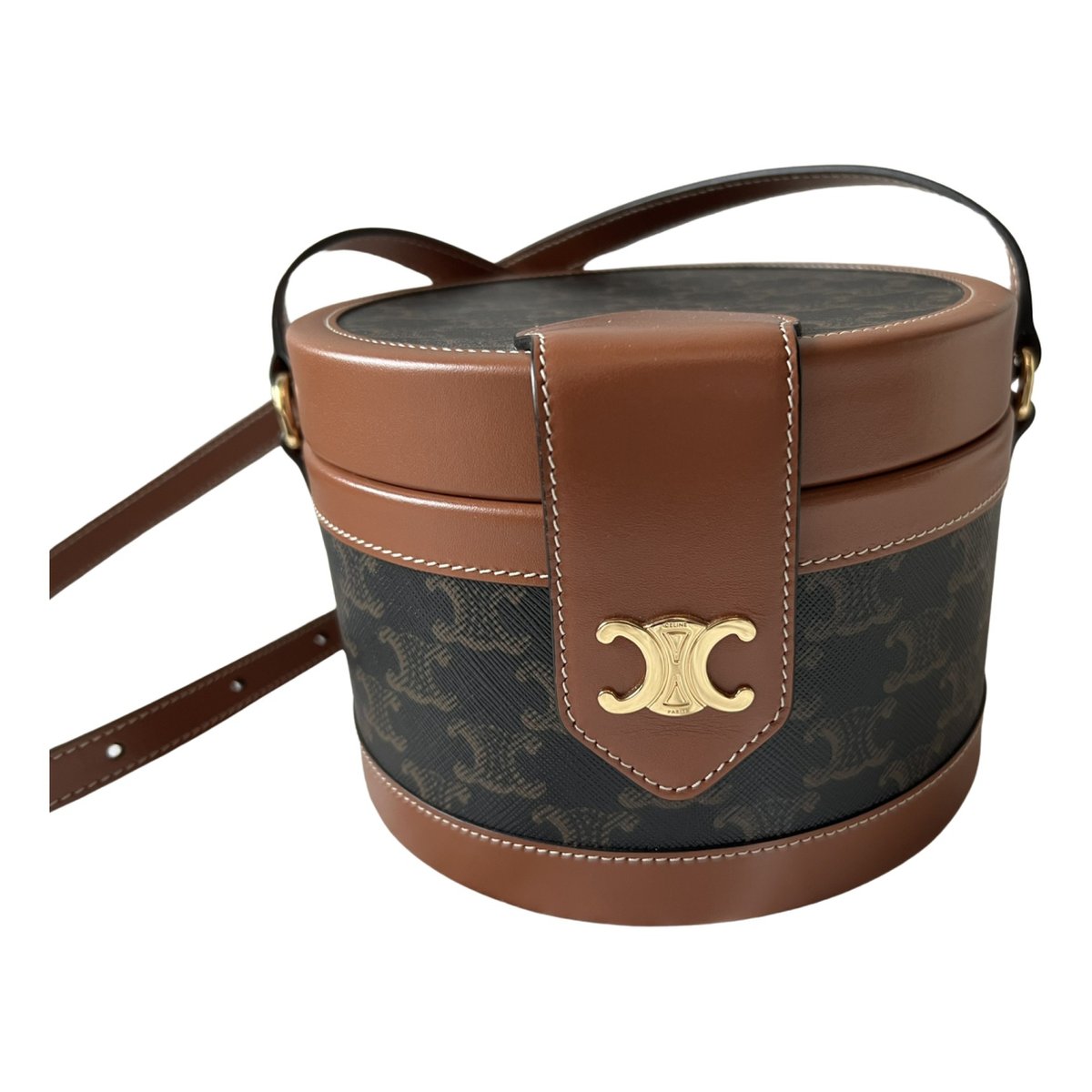 Tambour leather handbag