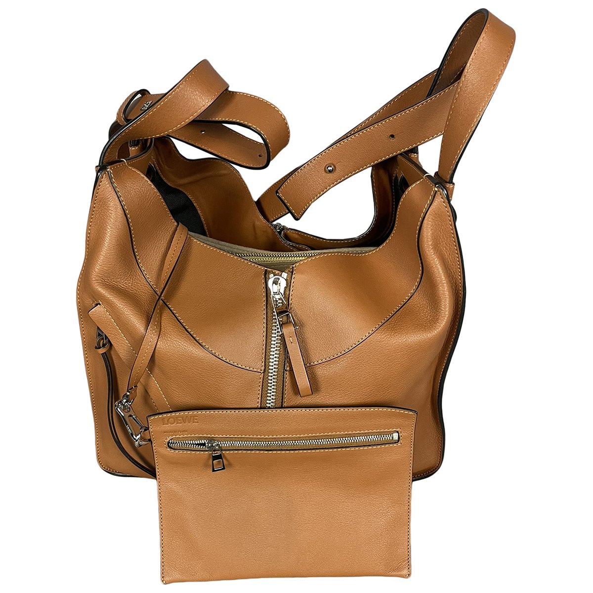 Hammock leather handbag