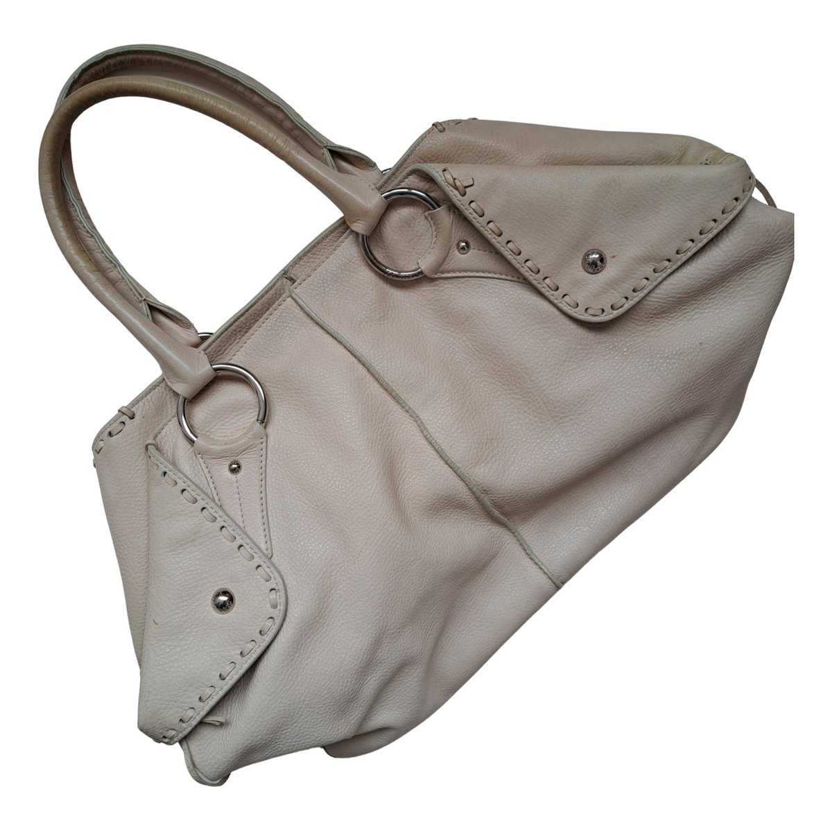 Shopping Media leather handbag