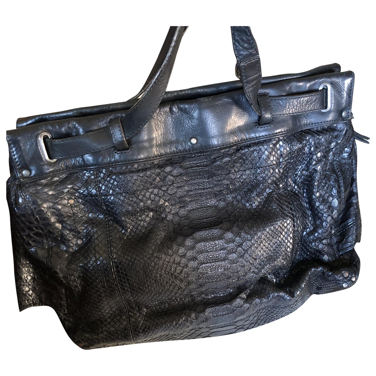 Carlos python handbag