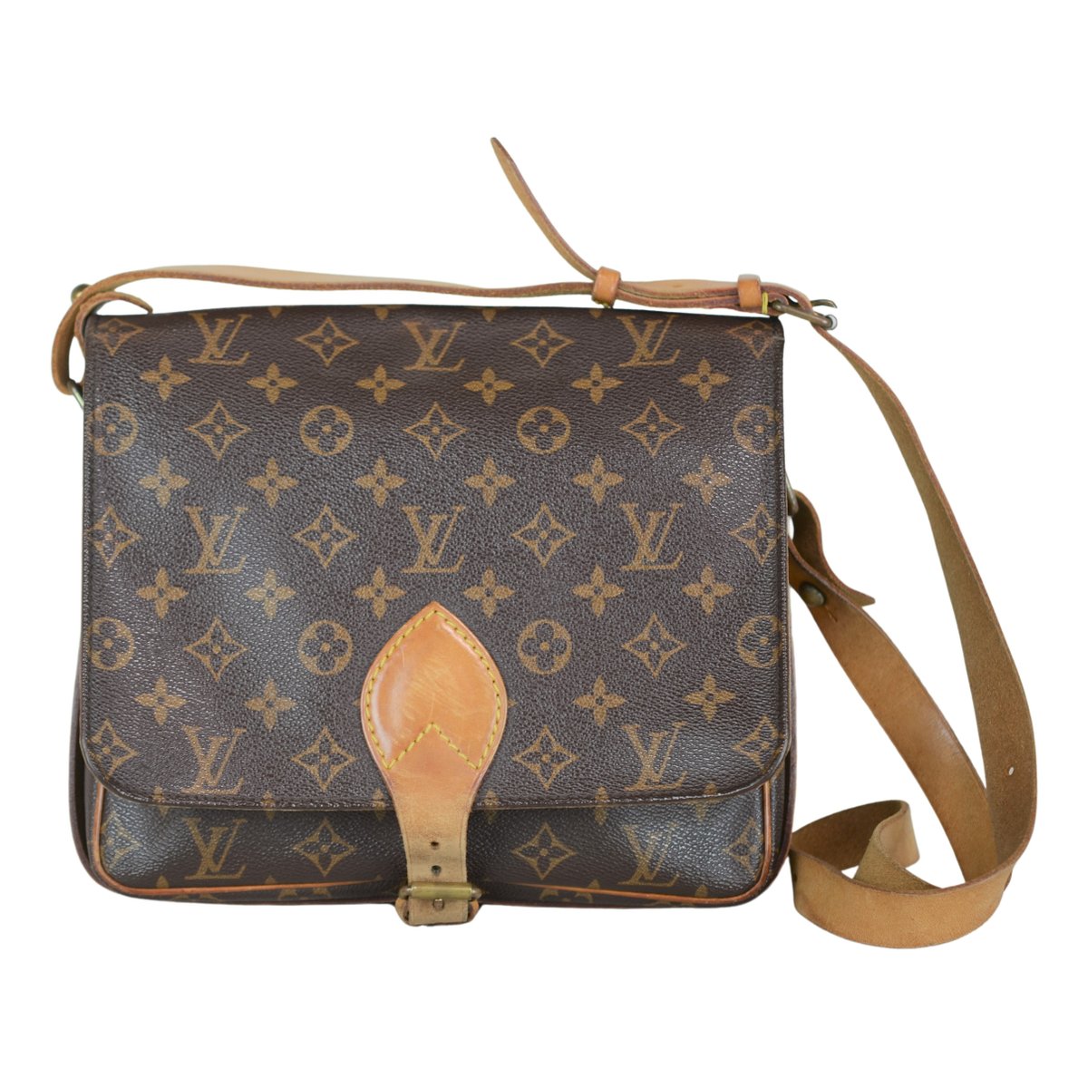 Cartouchière leather crossbody bag