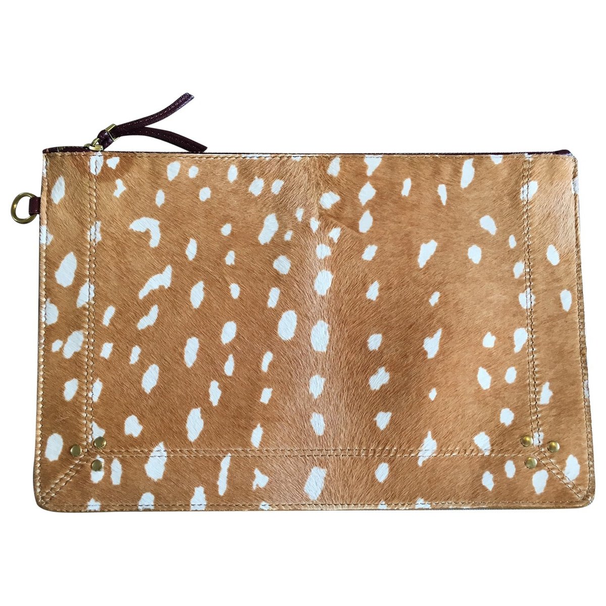 Pony-style calfskin clutch bag