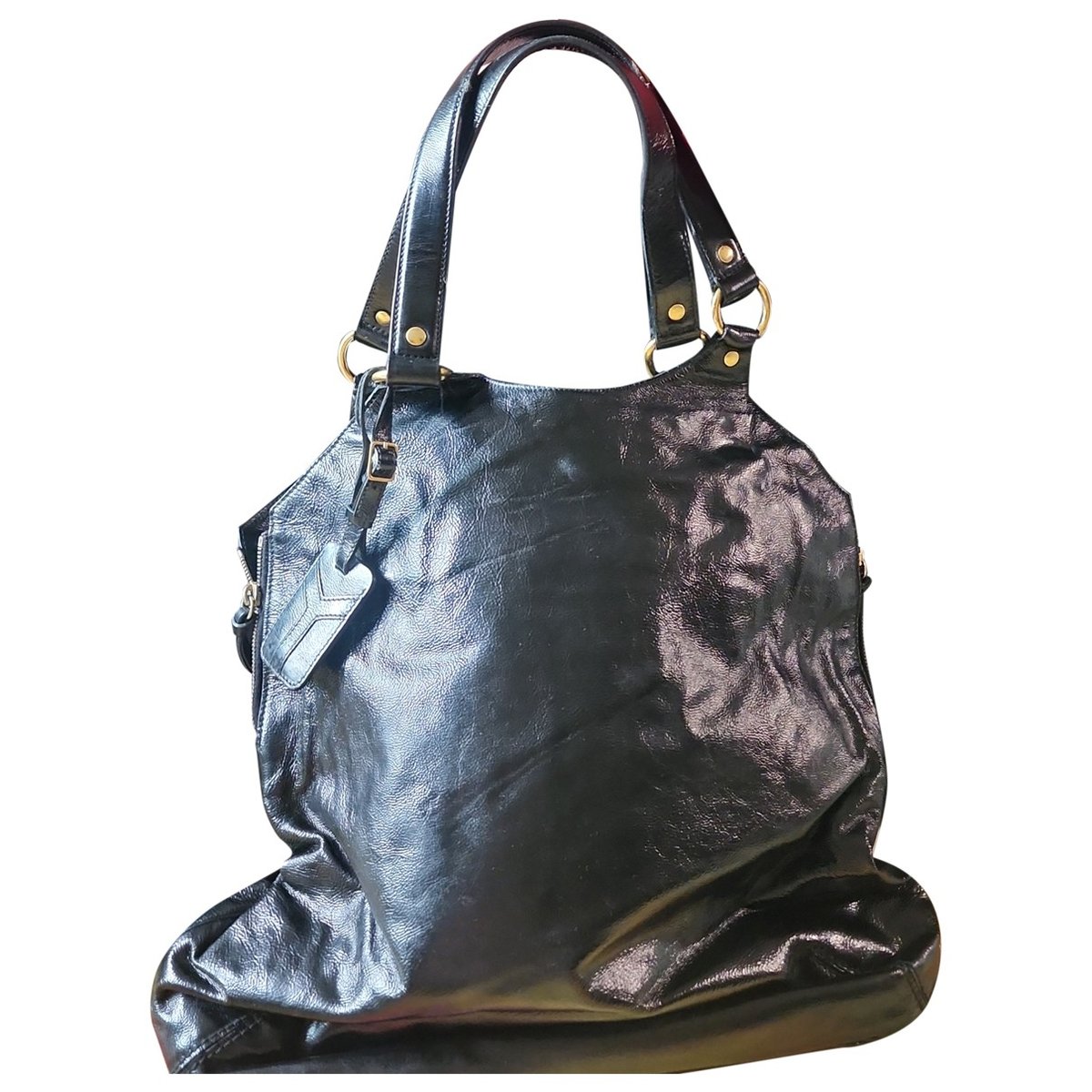 Tribute patent leather handbag
