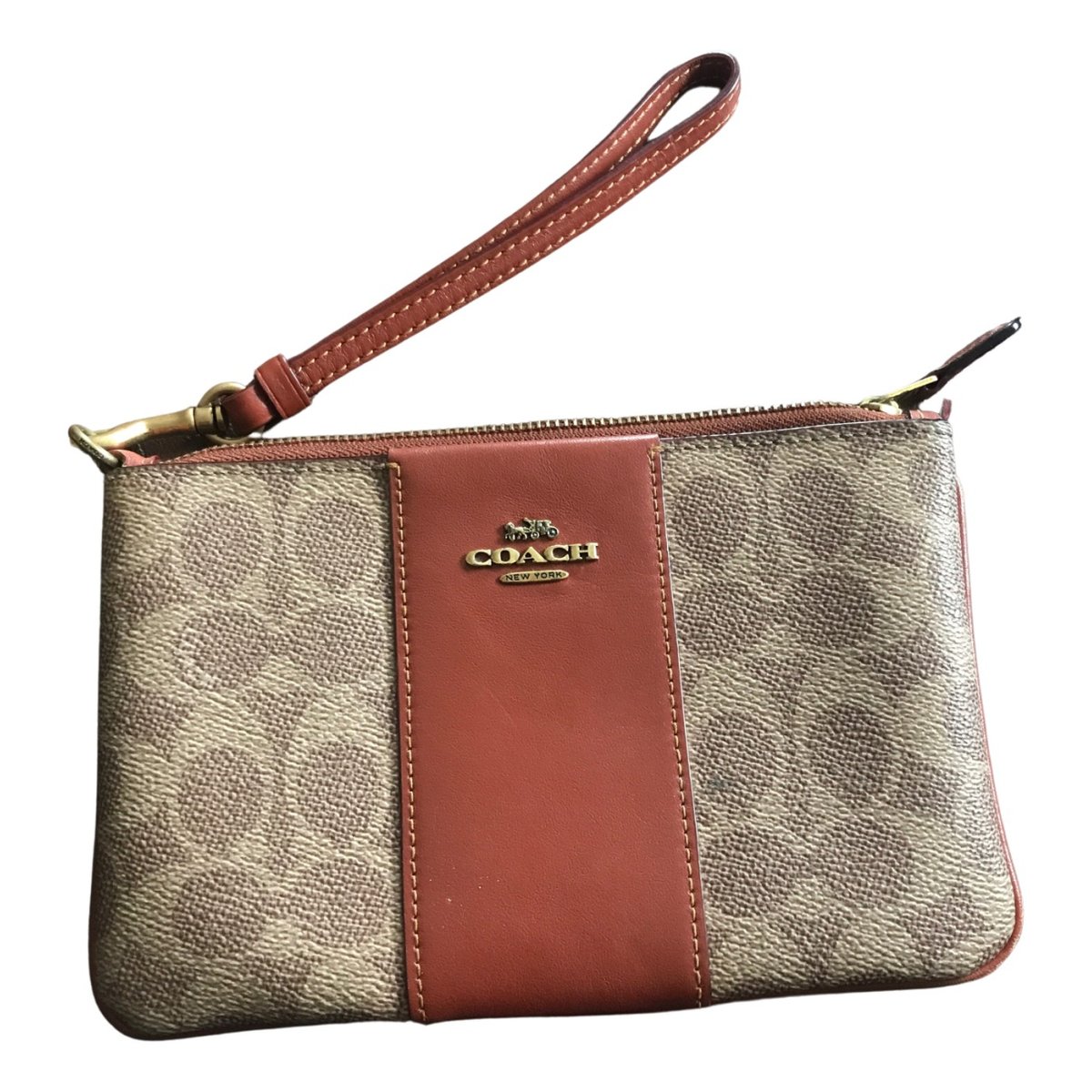 Campus leather clutch