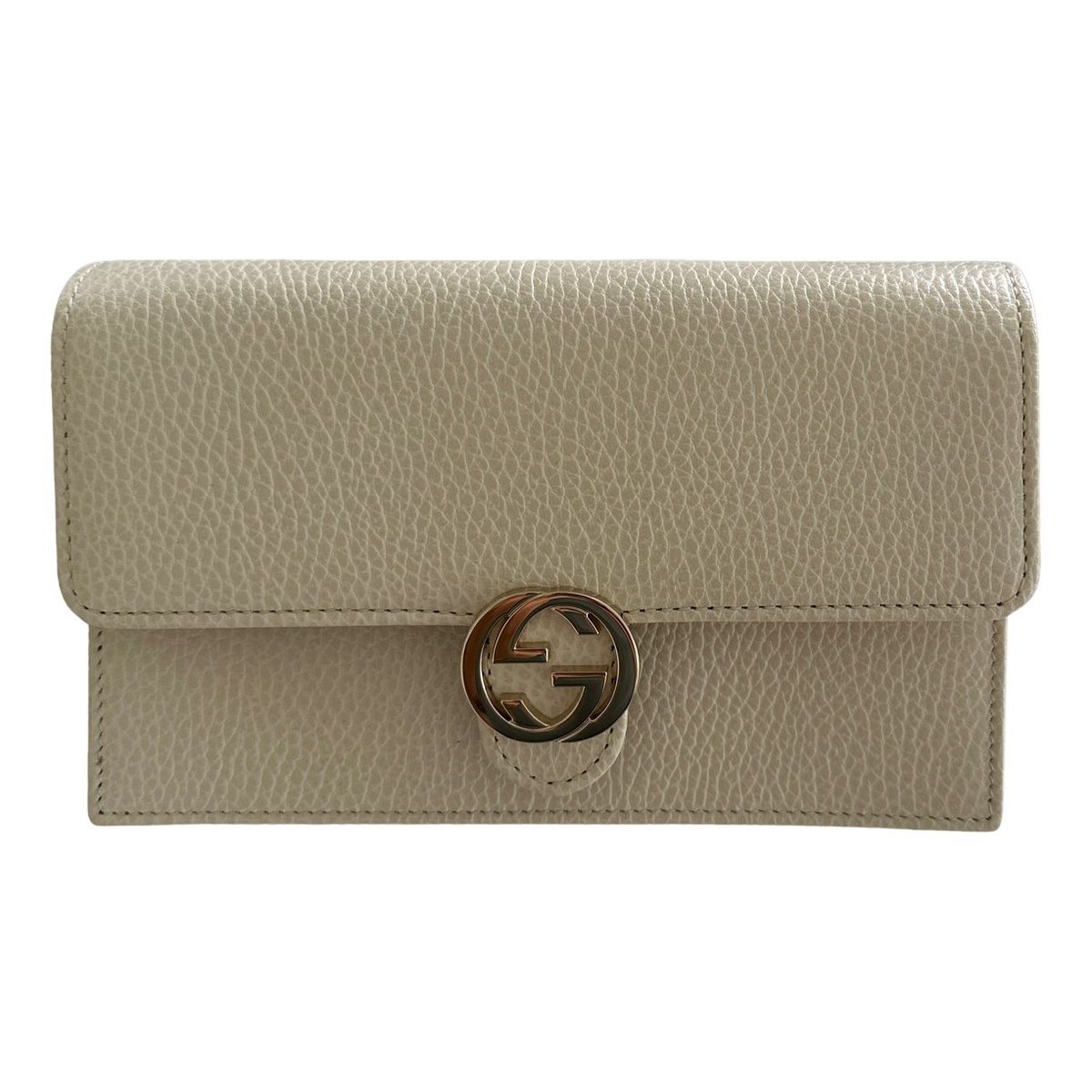 Interlocking leather crossbody bag