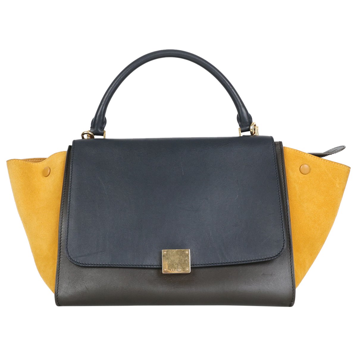 Trapeze leather handbag