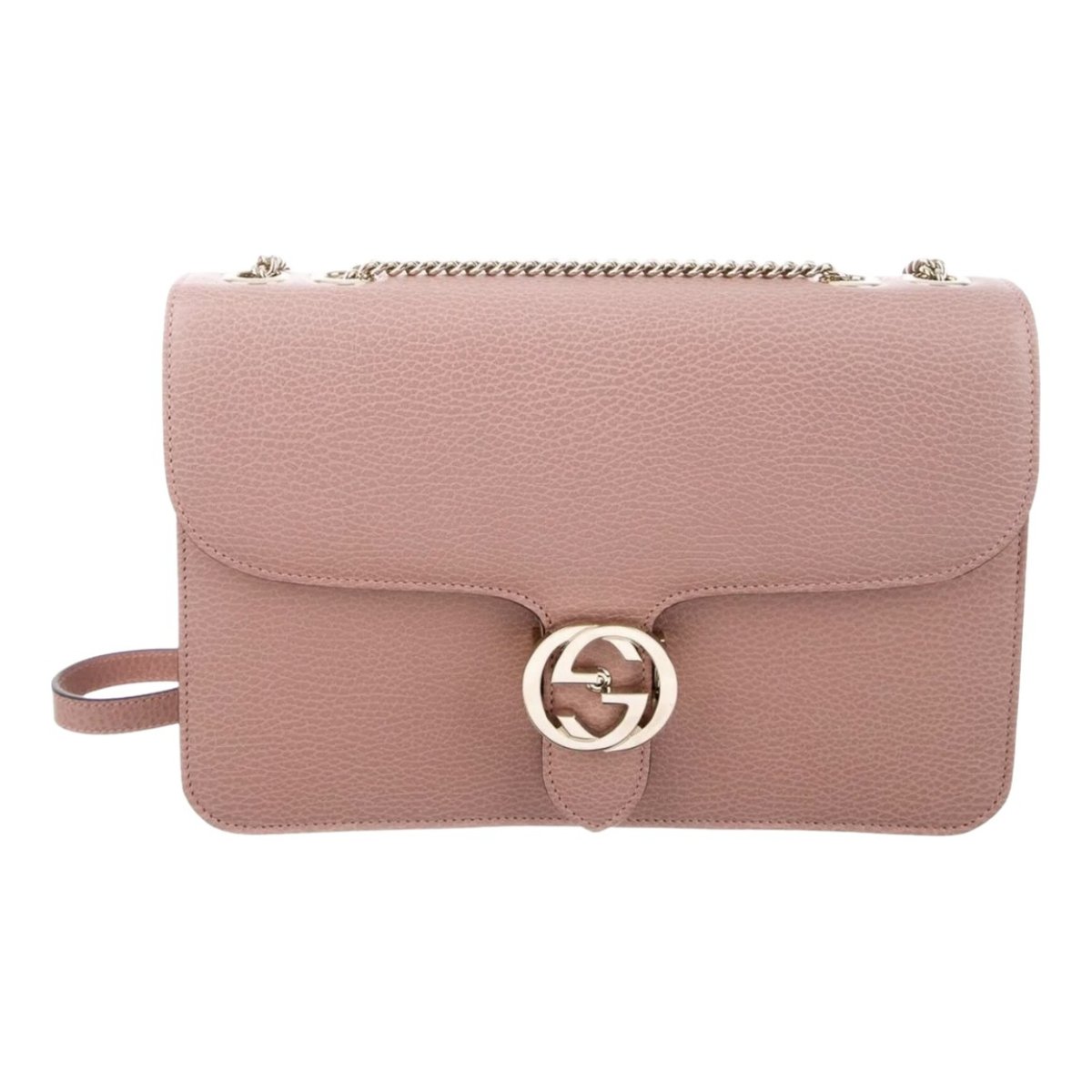 Interlocking leather handbag