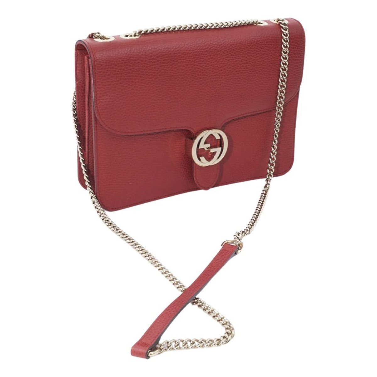 Interlocking leather handbag