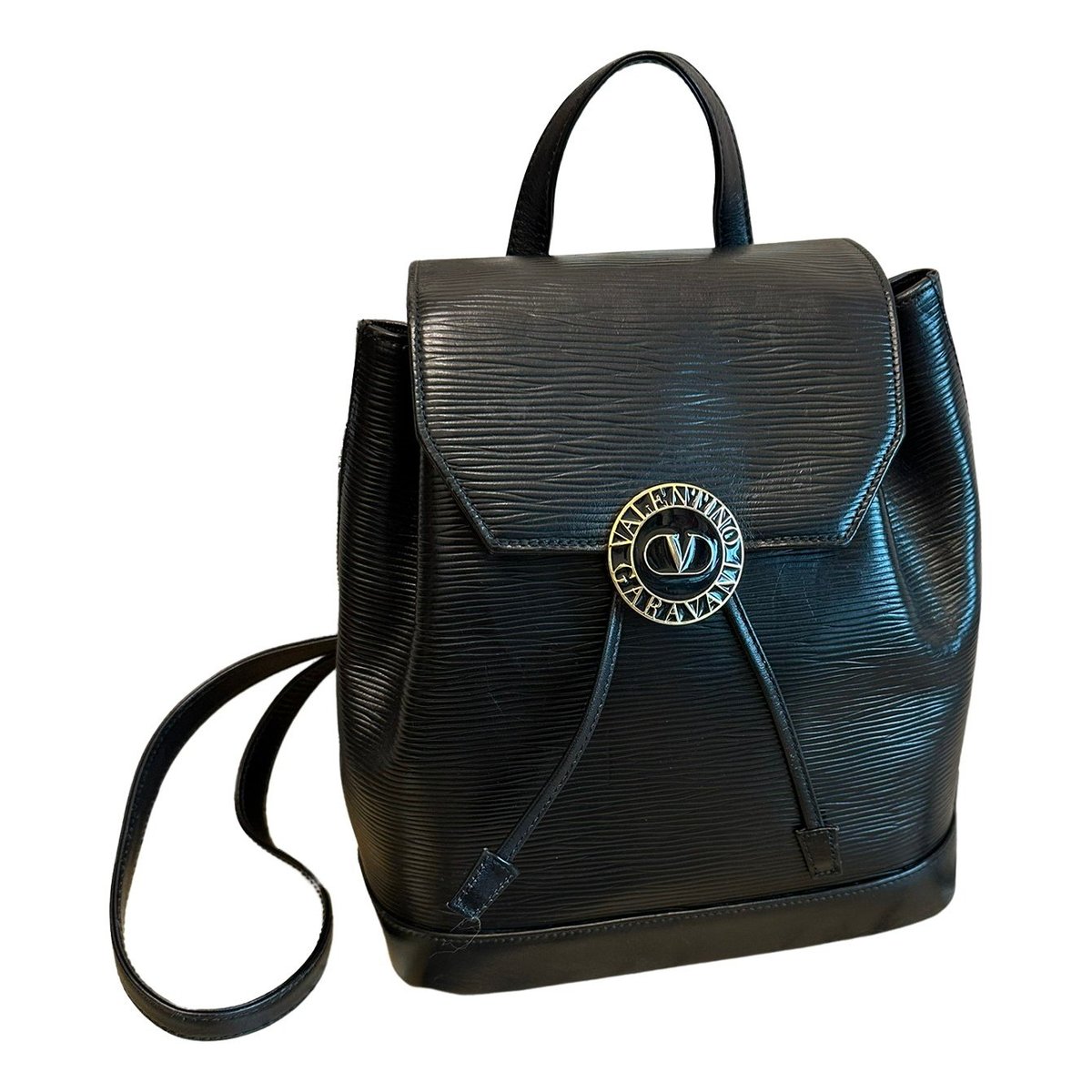Glam Lock leather backpack