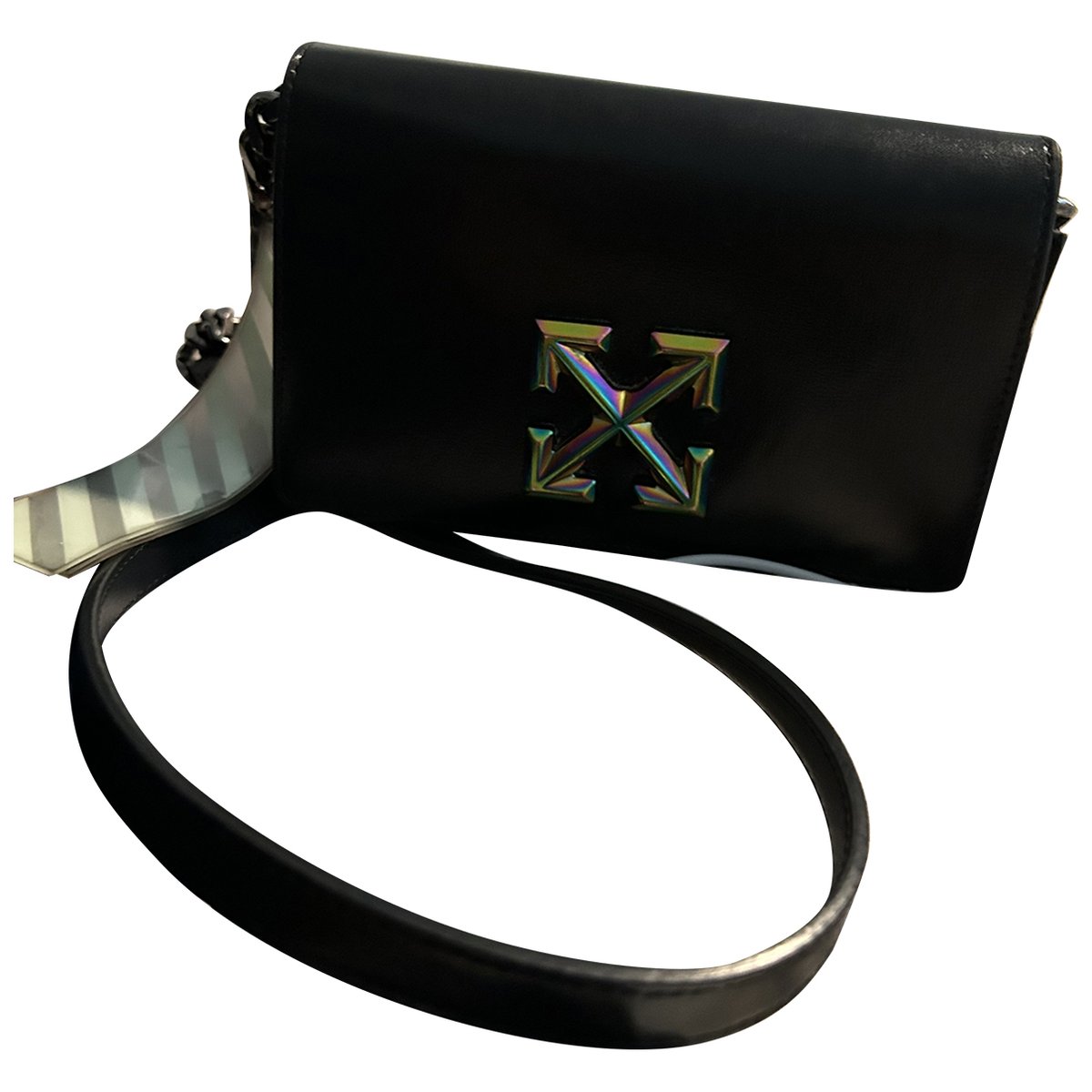Binder leather crossbody bag